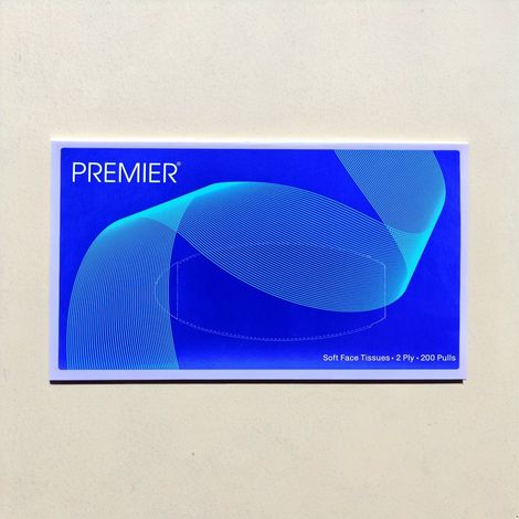 Premier Face Tissue Box | 200 Pulls | 2 Ply - Pack of 1