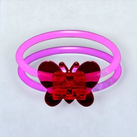 Party Propz Glow in The Dark Bracelet Glow Sticks With Butterfly Connector