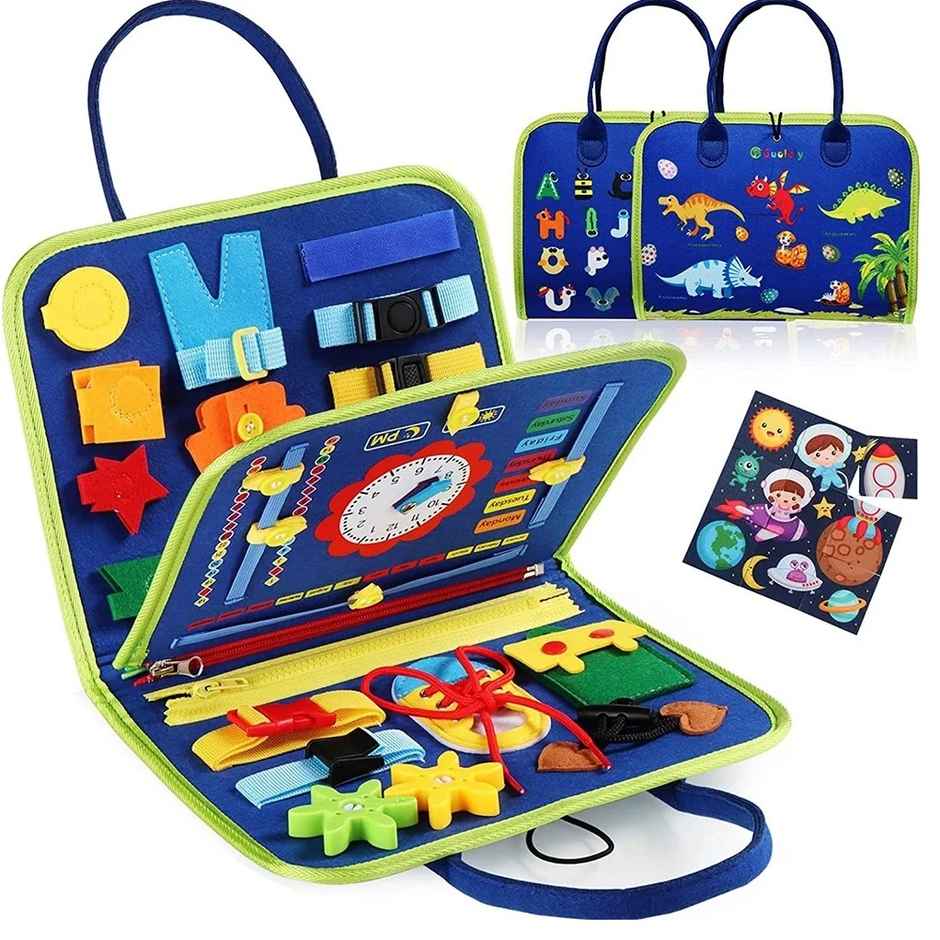 Toyshine Montessori Busy Board Sensory Toy | For Kids of Age 3 and Above