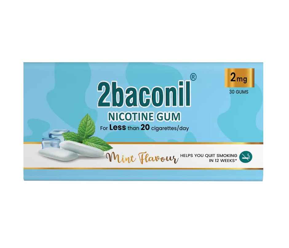 2baconil 2mg Mint Flavour Nicotine Gum