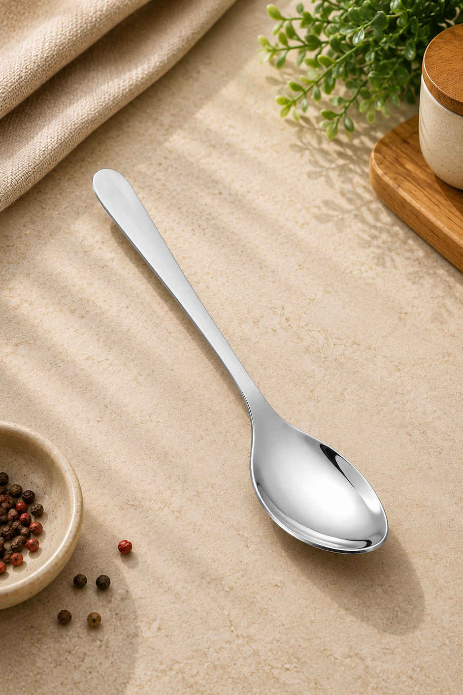 Everest Stainless Steel Desert Big Regular Spoon | Set of 6 Pcs