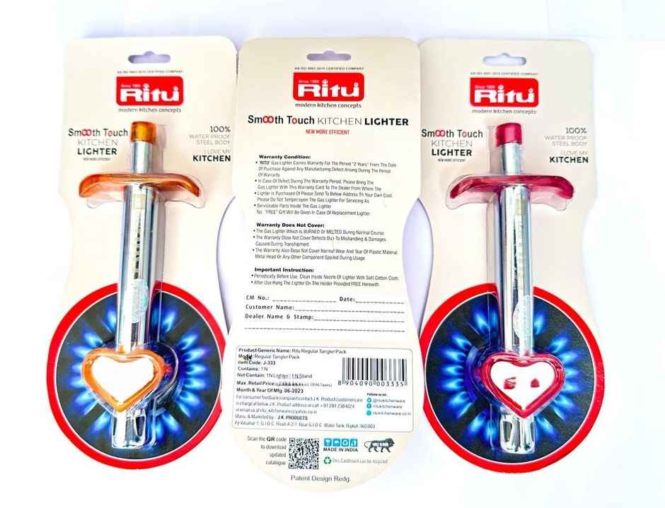 Ritu Gas Stove Lighter with Hanging Stand | Colour May Vary