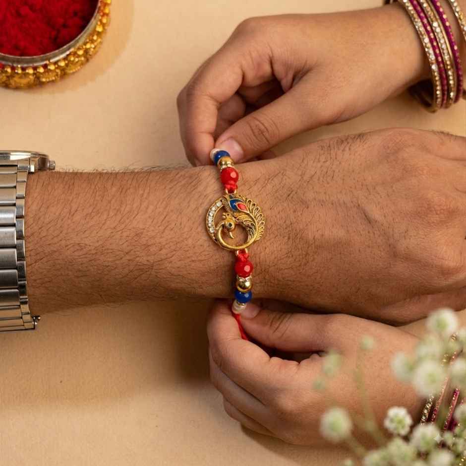 Rakhi for Brother | Peacock | Pack of 1 | Shree Rakhi