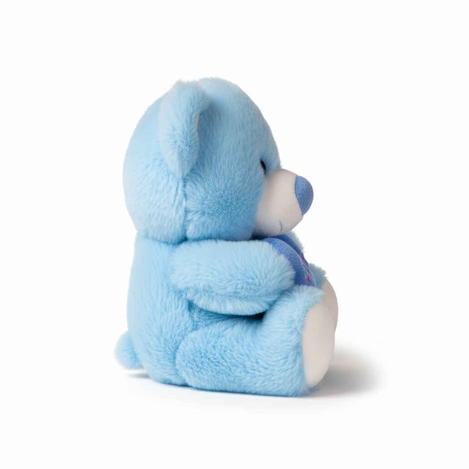 DearJoy Teddy Bear with Message on a Heart Blue 30 cm