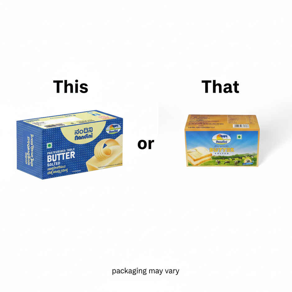 Nandini Table Butter Salted (Carton)