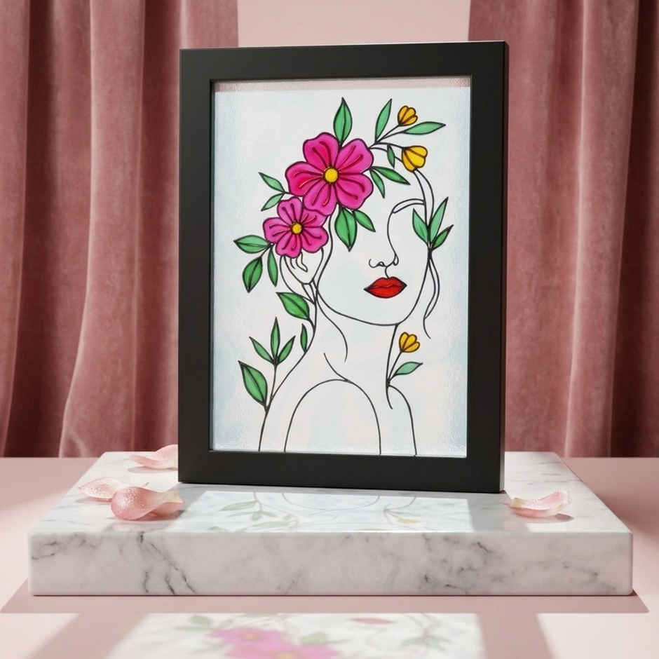 Glass Painting Kit | DIY Art Kit for Creating Custom Painted Glass Frame | Oye Happy