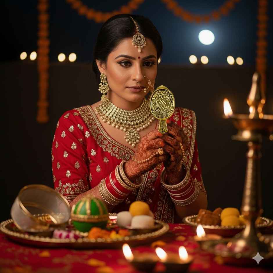 The Opal Factory Decorative Hand Mirror for Festive Needs | Gold Antique - 5 in