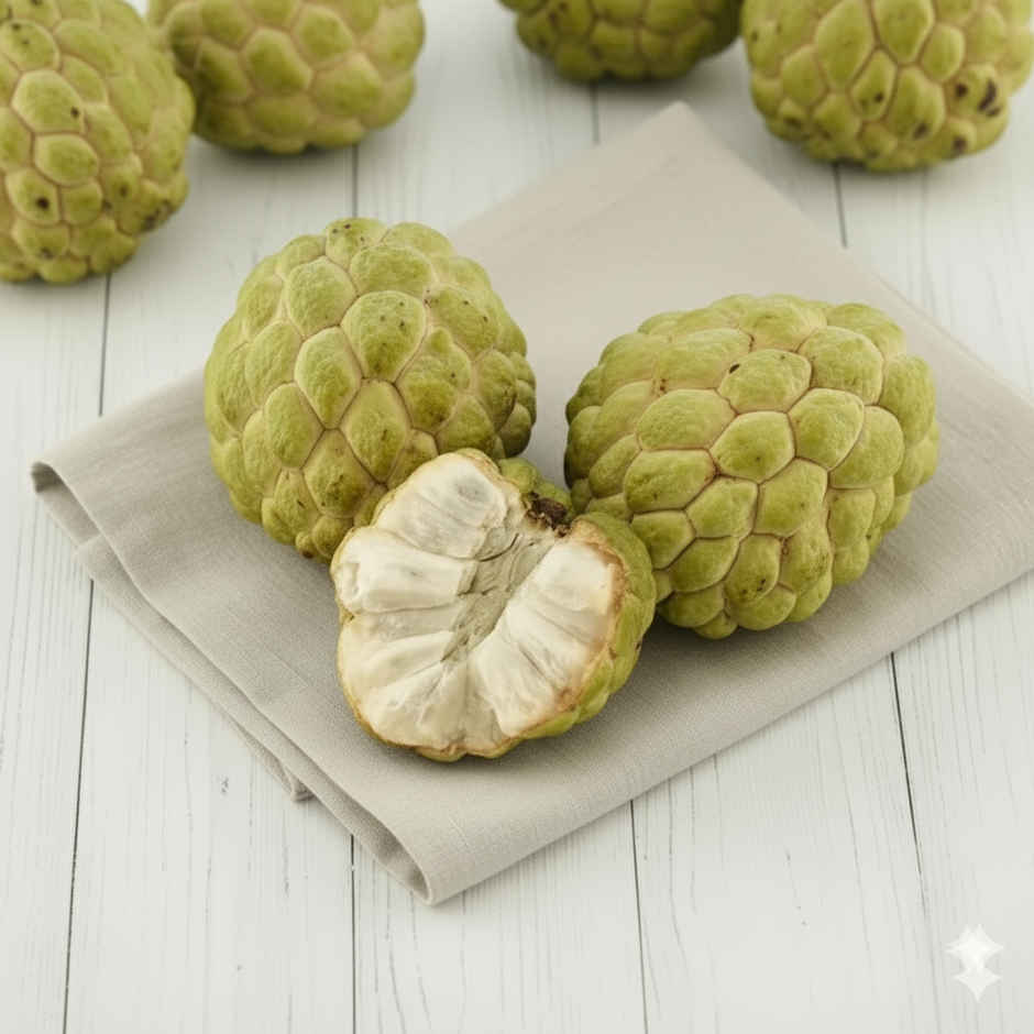 Custard Apple (Sitafal) Semi Ripe