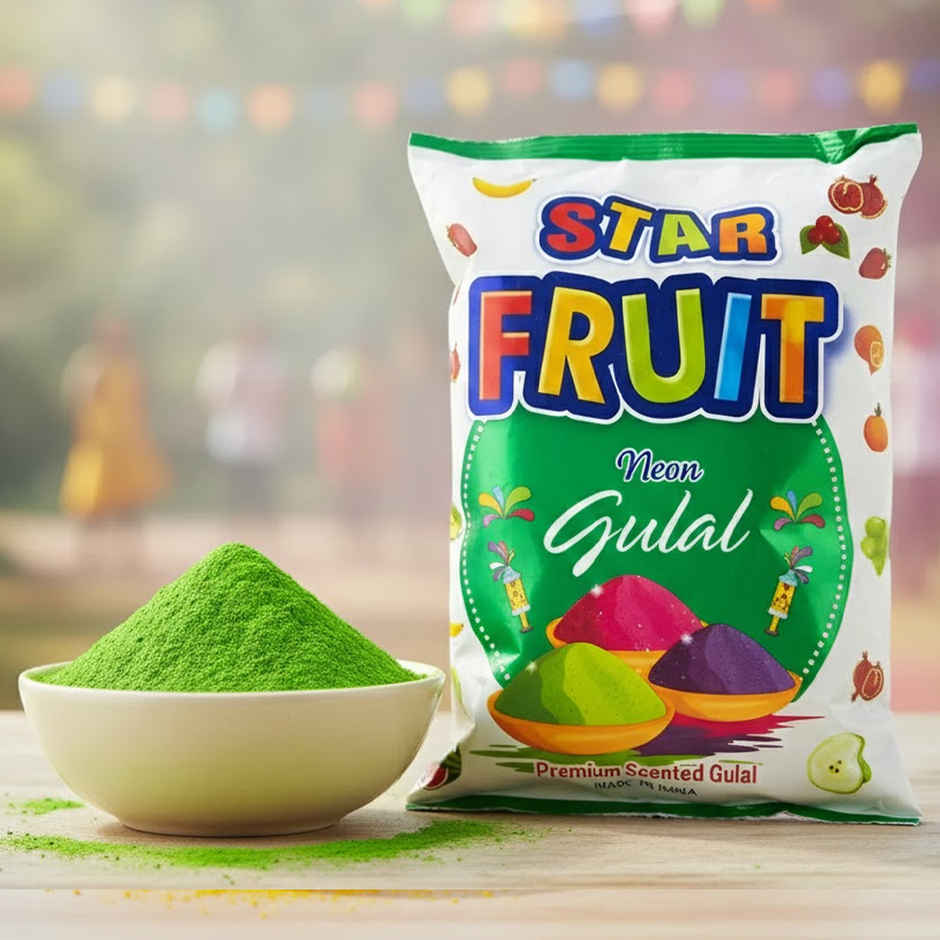 Fruit Premium Holi Gulal | Neon Green | Star