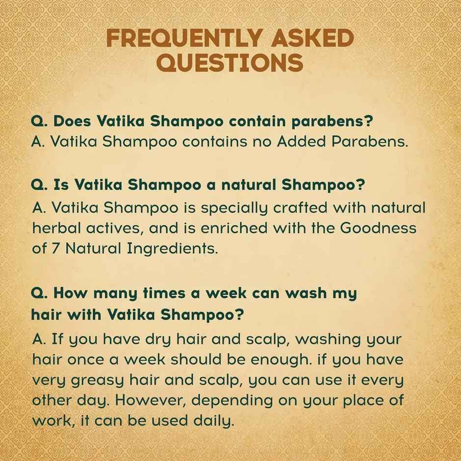 Dabur Vatika Naturals Ayurvedic Shampoo with 2X Damage Protection