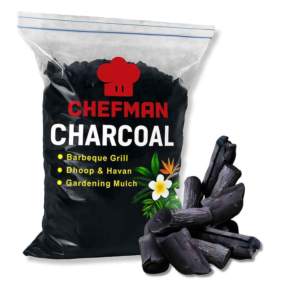 Chefman Premium Coal | Suitable for Barbecue, Pooja Dhoop, Havan, and Gardening Use