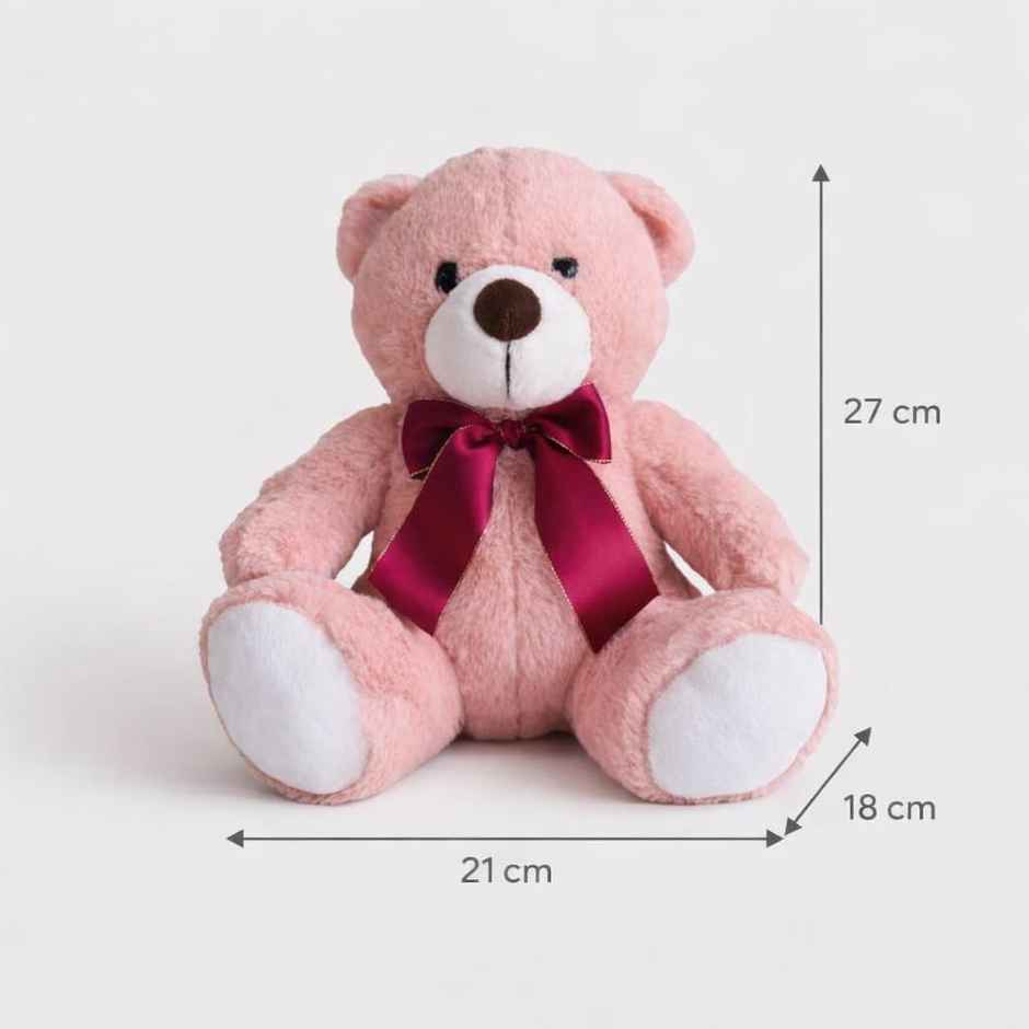 Hamleys Bear Soft Plush Toy | Rusty Pink - 27 cm