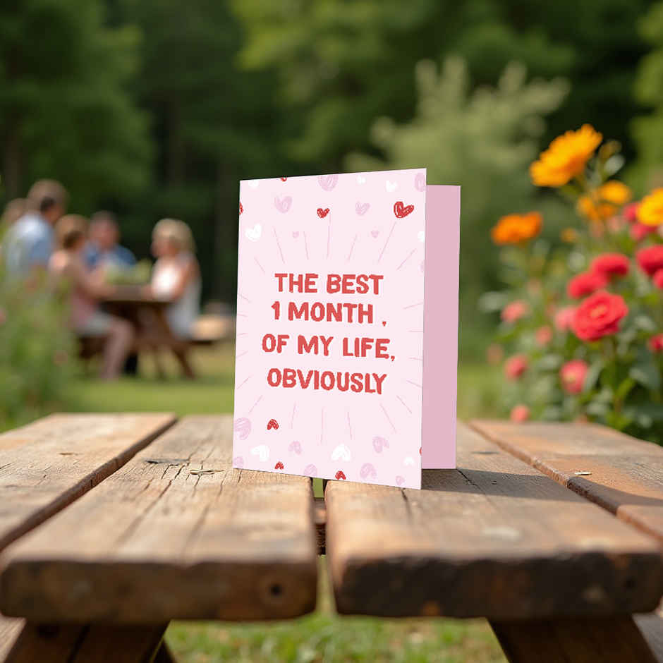 Happy Mail 1St Month Anniversary Monthiversary Card