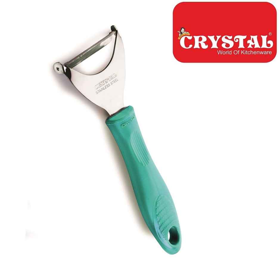 Crystal Super Veg Swivel Stainless Steel Peeler (Colour May Vary)