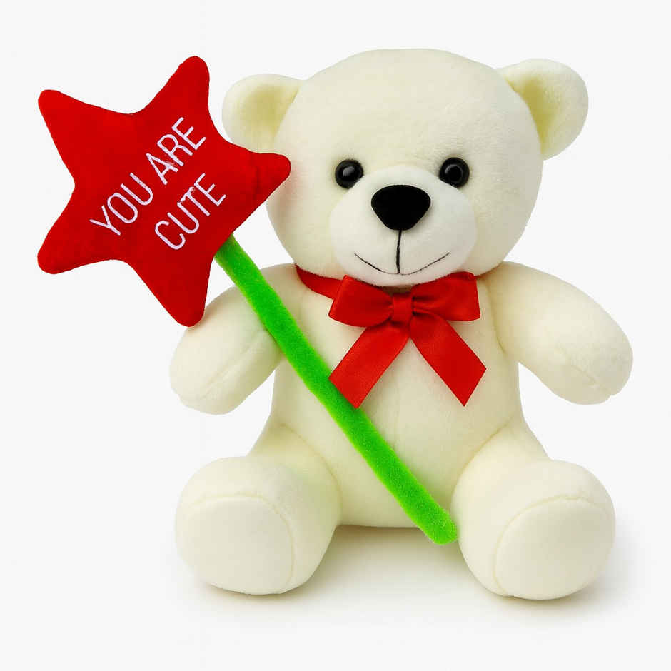 ToyTales teddy bear 20cm | plush toy | plushie | gift for kids | birthday gift|Cream 20 cm