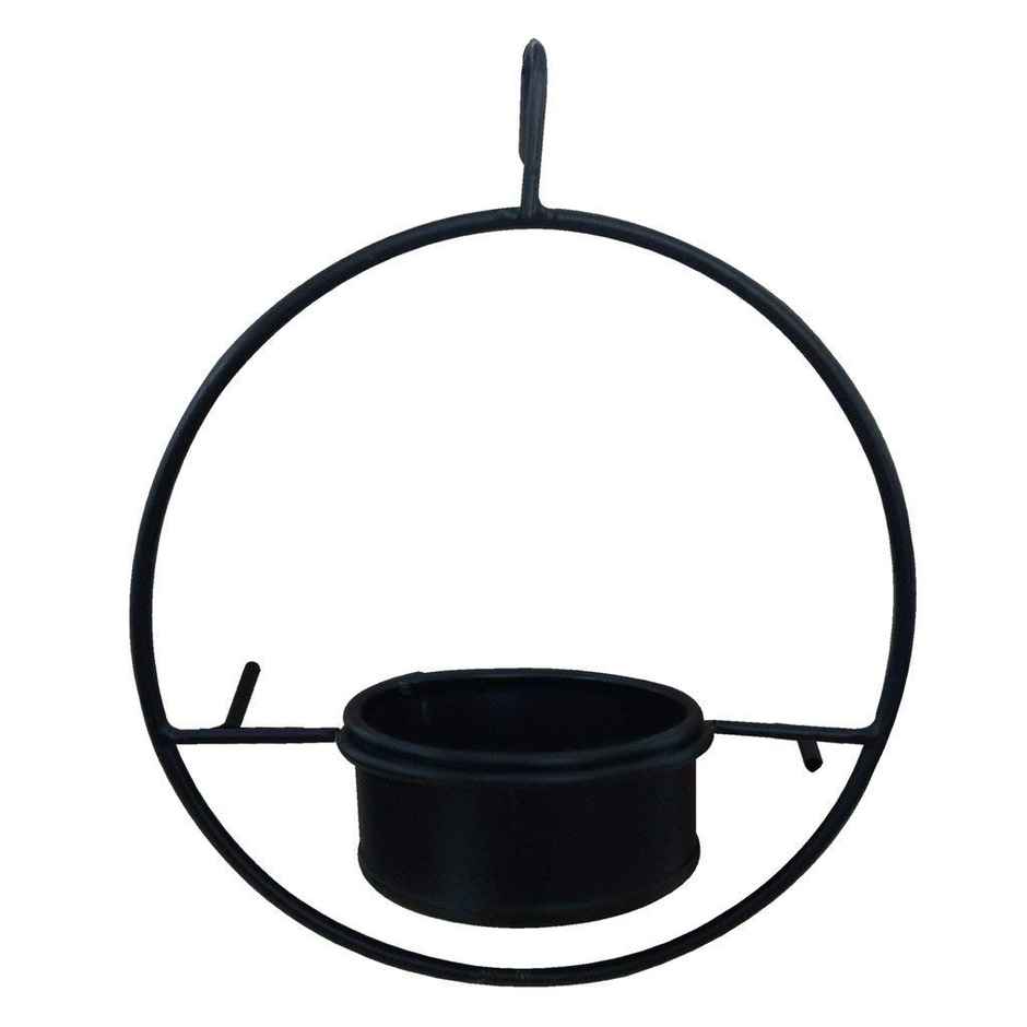 TrustBasket Bird Feeder, Hanging Metal Feeder for Balcony,Home,Indoor and Outdoor(Black)