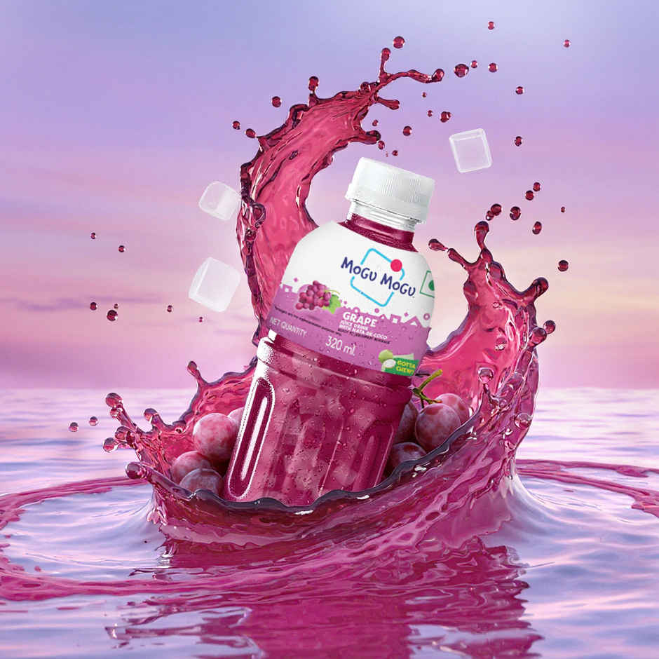 Mogu Mogu Grape Fruit Drink with Nata de Coco