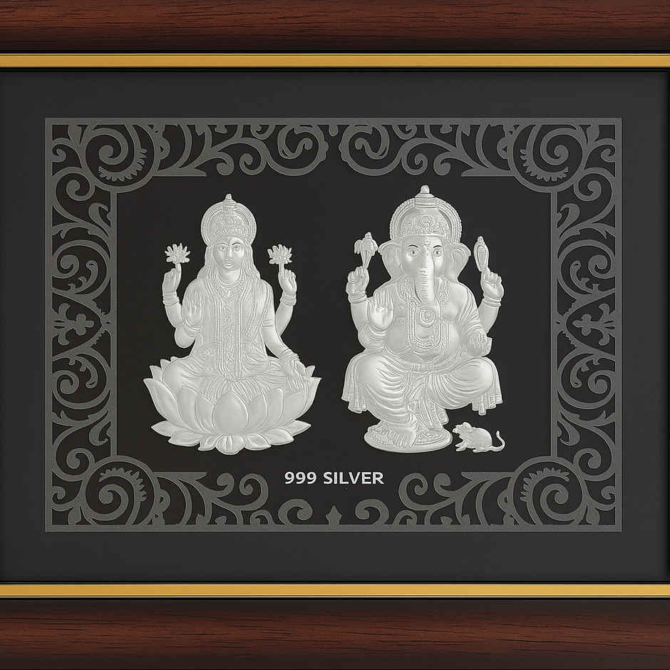 House of Wemy Premium Laxmi Ganesha Frame for Diwali and Gifting