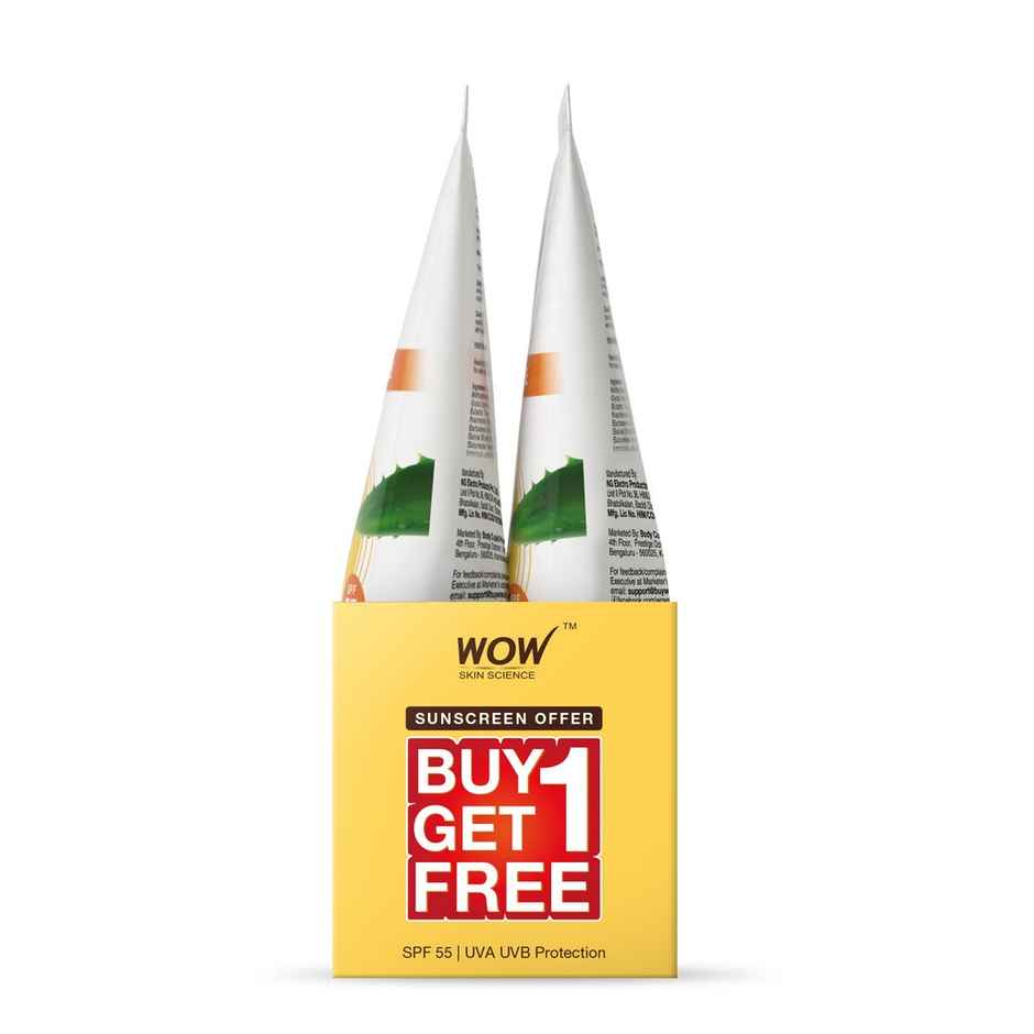 Wow Skin Science Sunscreen Creme SPF 55 PA++ - Tube