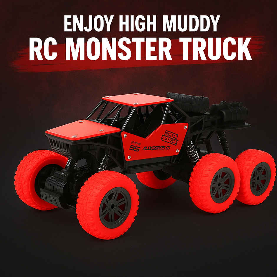 Fablue Remote Control Rock Master Car Toy for Kids - Smoke Effect Rock Crawler Car Toy | Red