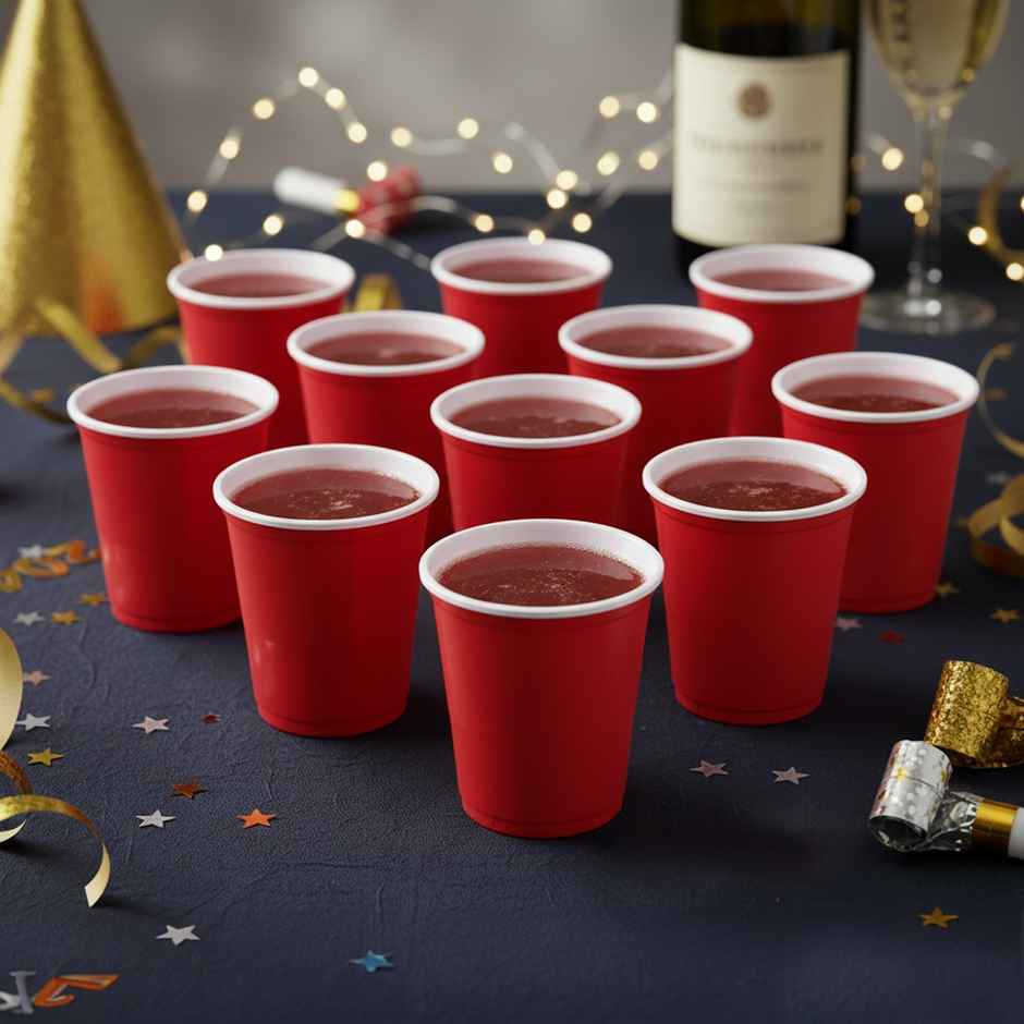Reusable Red Shot Glasses | Red Solo Cups, Christmas, New Year's Eve Parties | Party Propz