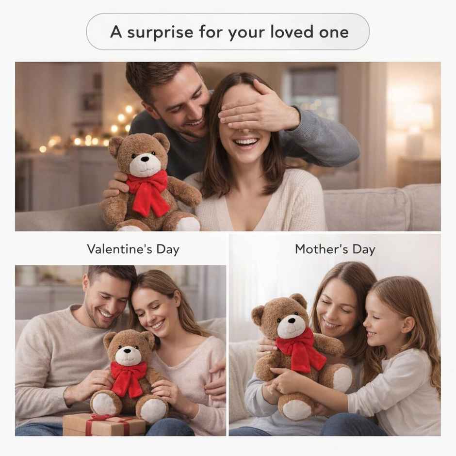 Hamleys Bear Soft Plush Toy | Brown - 27 cm