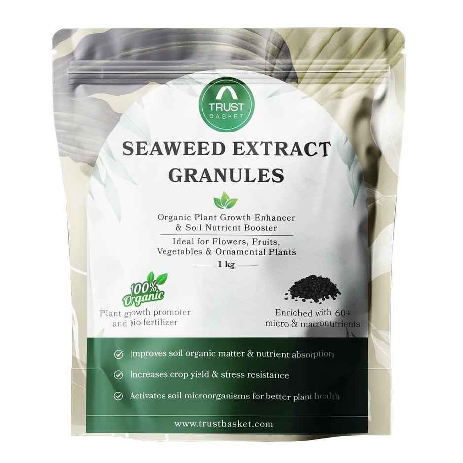 TrustBasket Seaweed Granules | Organic Bio-Stimulant & Fertilizer for Pots & Garden