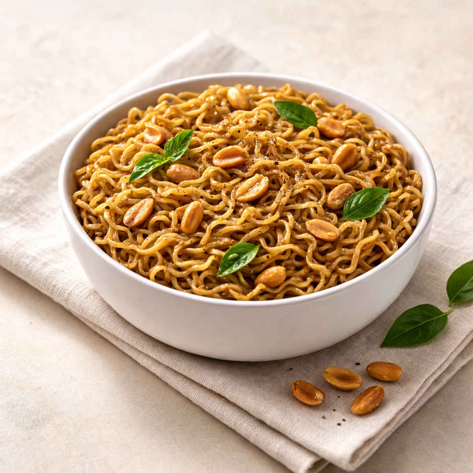 Black Pepper Maggi with Peanuts