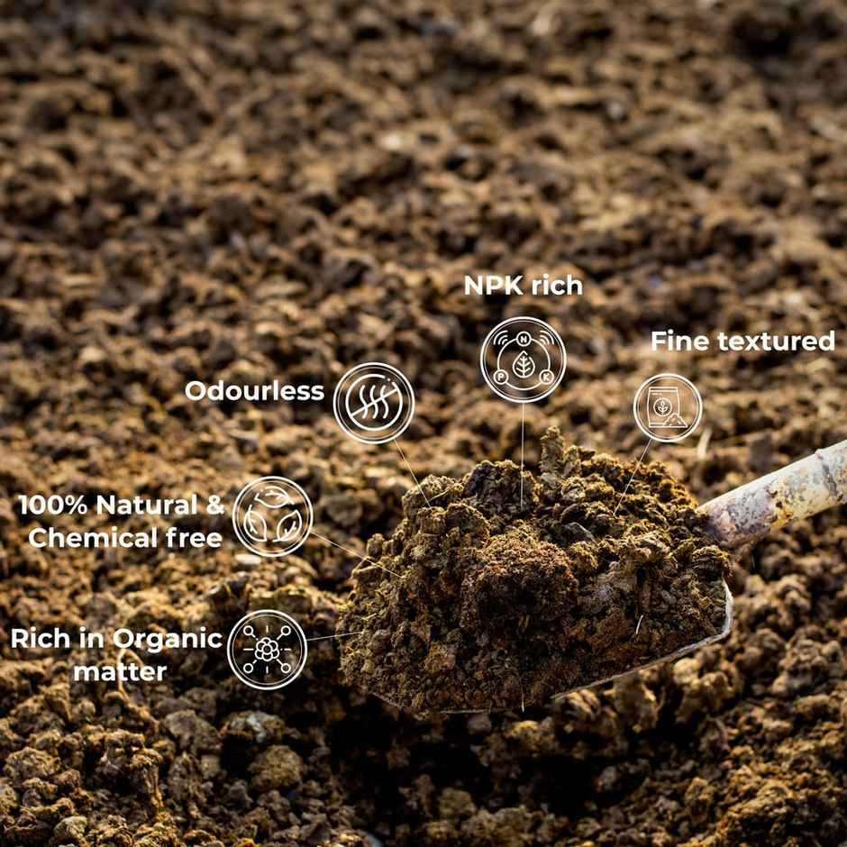 TrustBasket 5 Kg Organic Cow Dung Manure | Fertilizer for Plants & Home Gardening Soil Enrichment