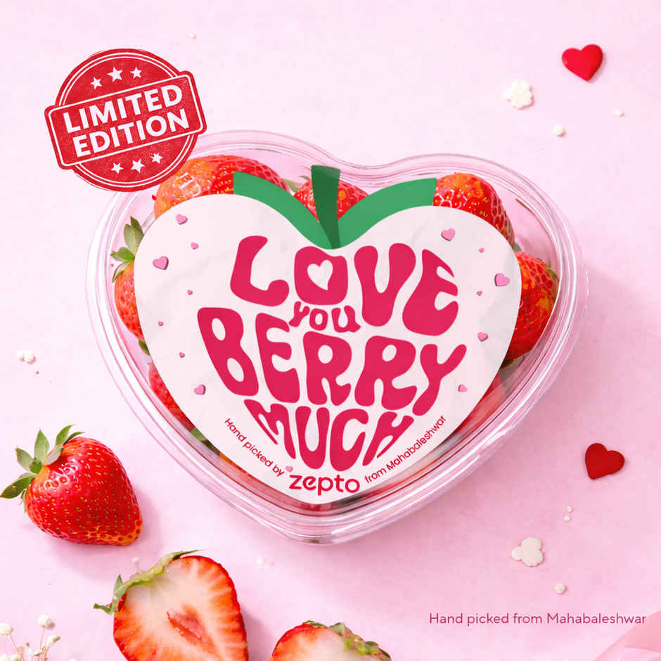 Fnp Radiant Red Rose Bouquet(1pc) & Strawberry Heart Shaped Box(200gms) Combo