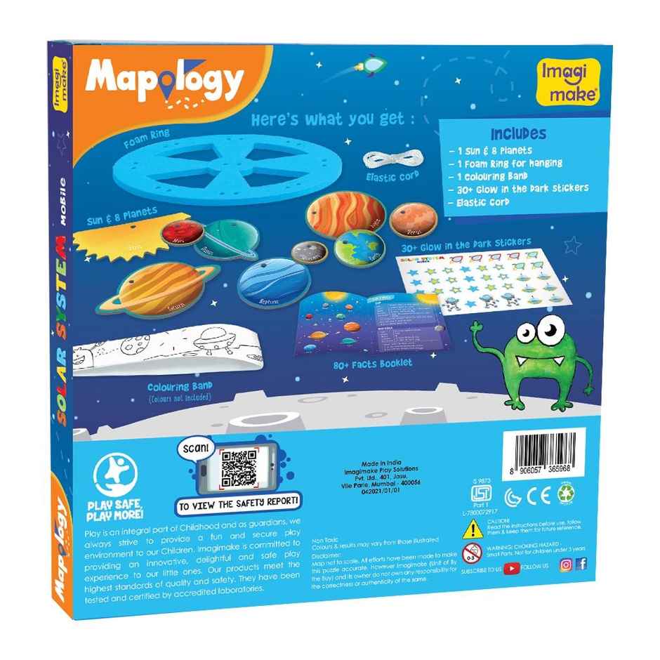 Imagimake Mapology Solar System Mobile - DIY Educational Puzzle Toys for Kids Gifting (5+ Years)