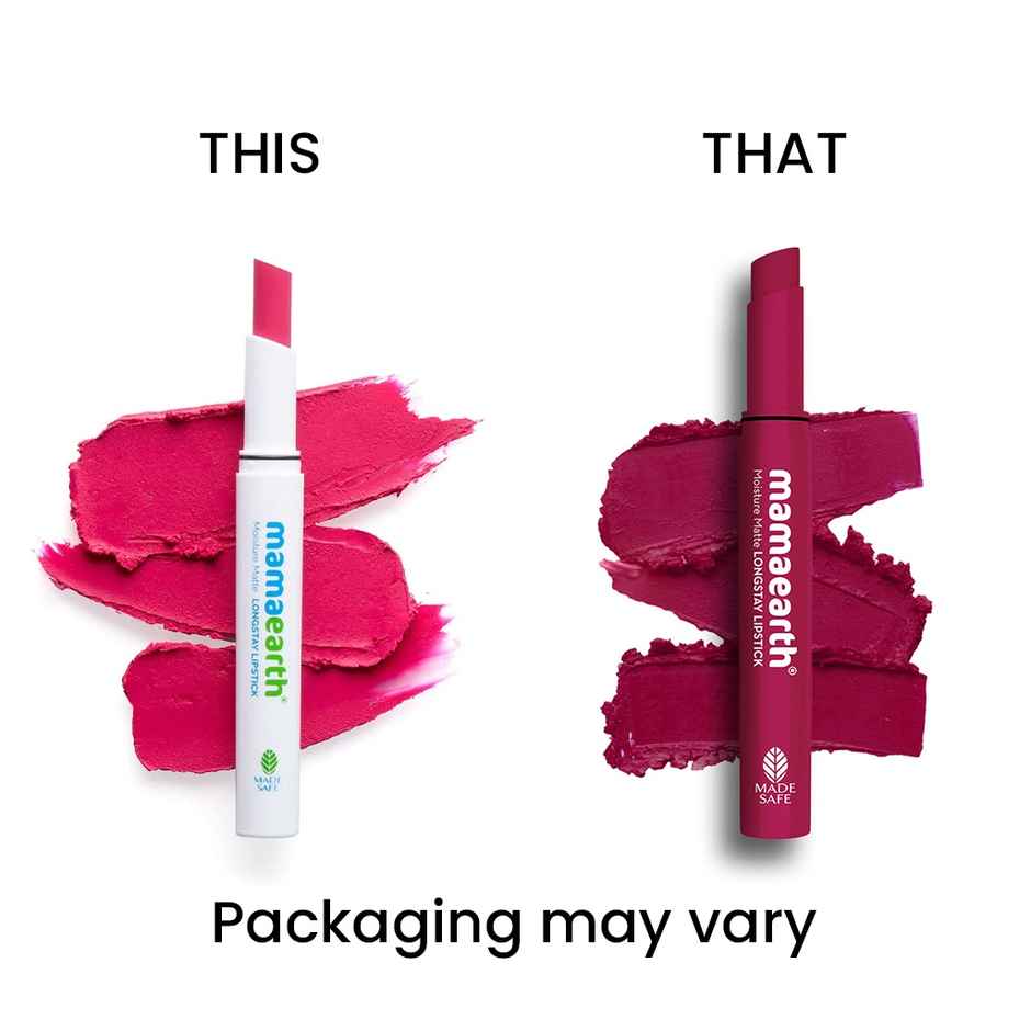 Mamaearth Moisture Matte Longstay Lipstick With Avocado Oil & Vitamin E - Berrylicious Magenta