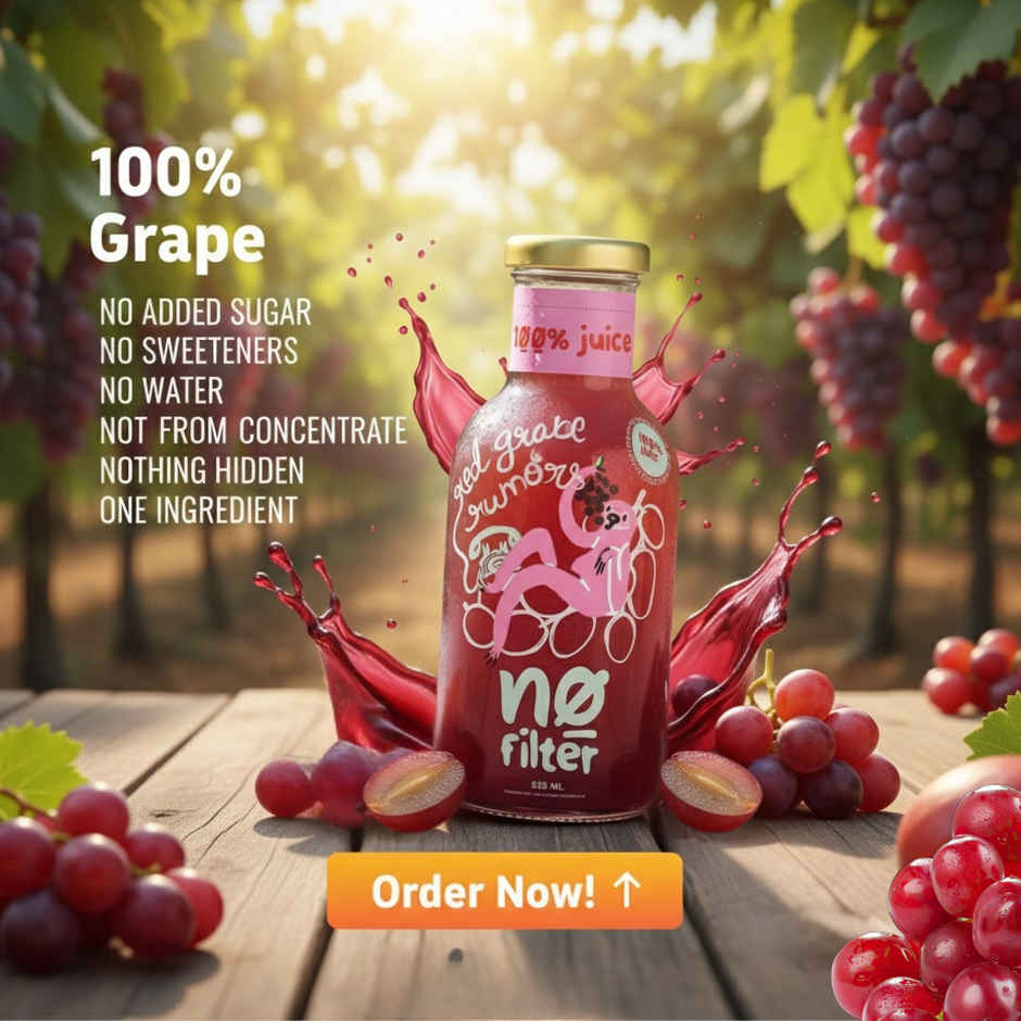 No filter Real Red Grape Juice