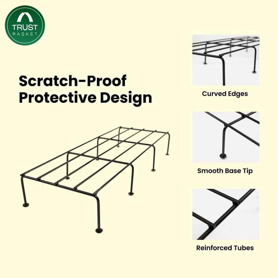 TrustBasket Indigo Pot Stand | Metal Planter Stand for Balcony Décor - 24 Inch