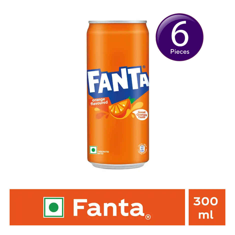 Fanta Orange Flavoured Soft Drink Can | Carbonated Beverage Combo
