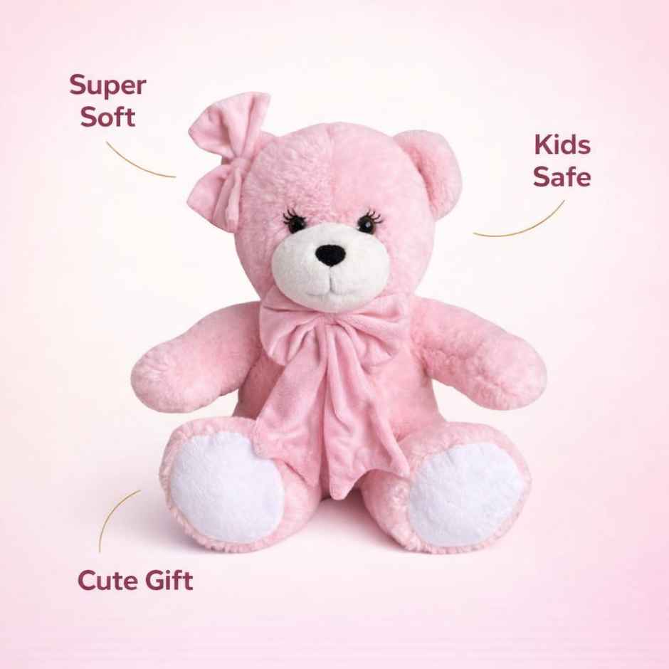 Hamleys Hattie Bear Soft Plush Toy | Pink - 27 cm