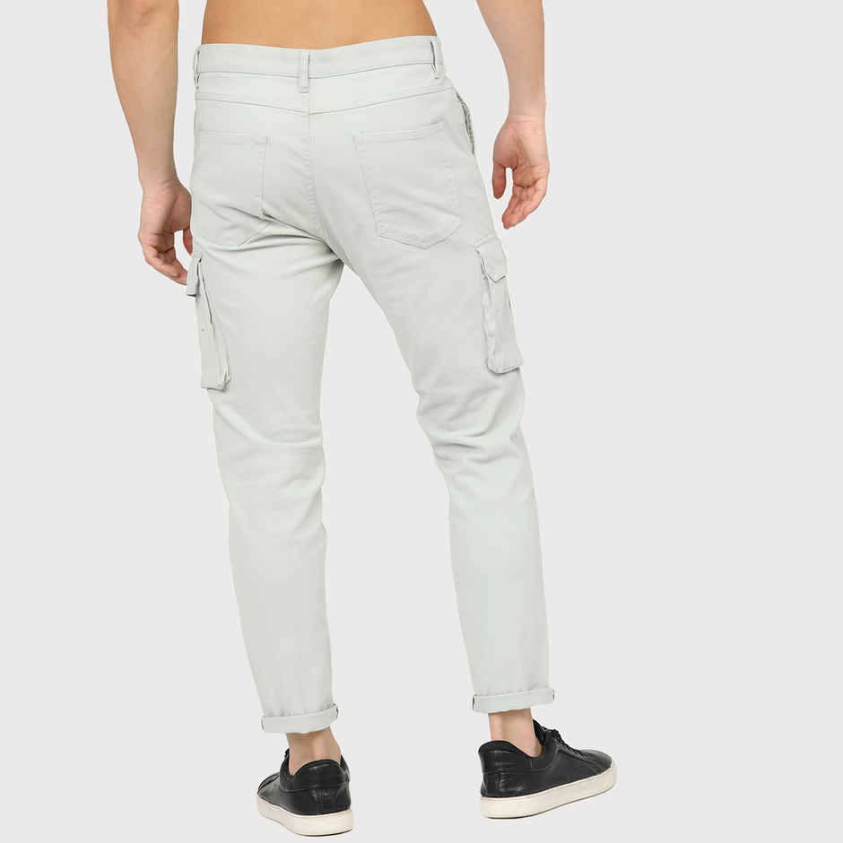 HIGHLANDER Men's Slim Fit Easy Wash Cargos | Mint - 34