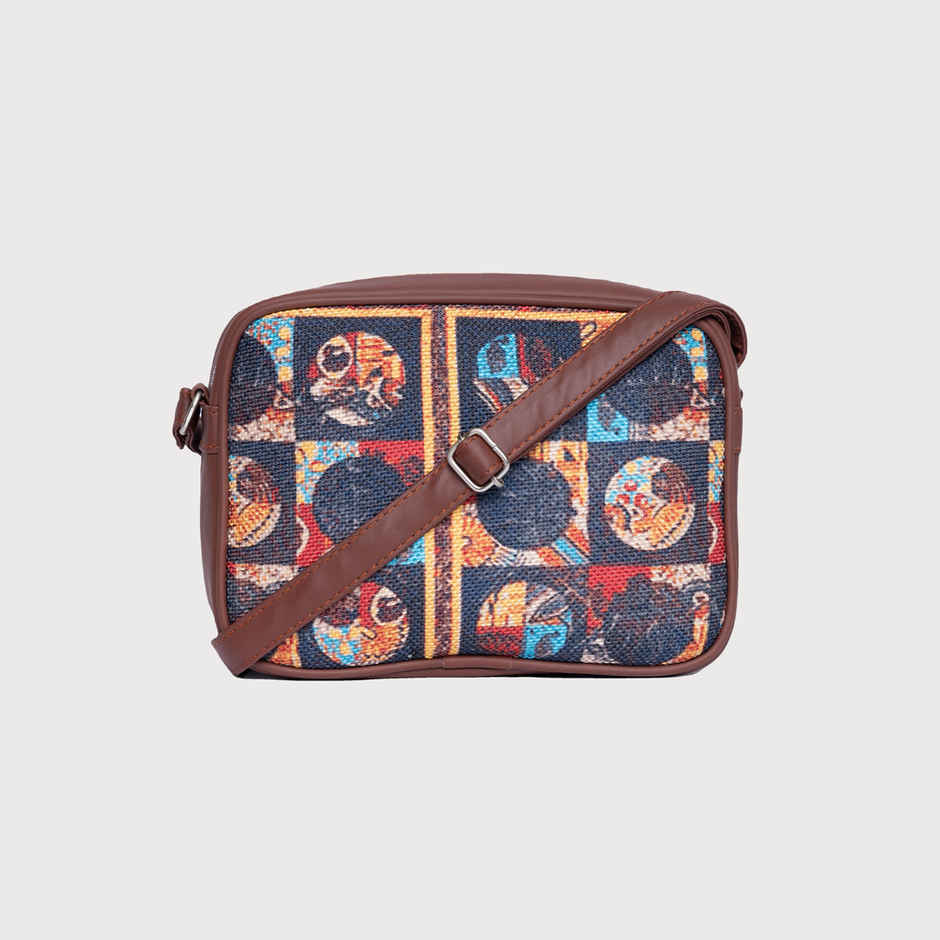 Zouk African Art Sling Bag - Multicolour