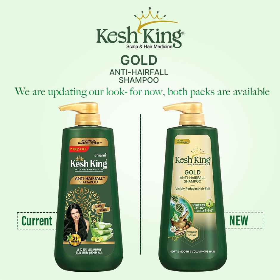 Kesh King Gold Anti Hairfall Shampoo for Soft, Smooth & Voluminous Hair