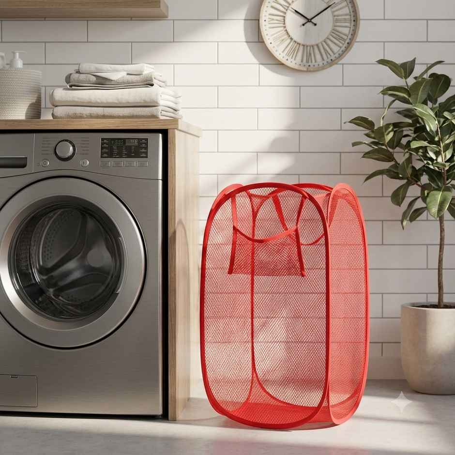 Perpetual 30L Laundry Basket | Multicolor Nylon Bag for Clothes Storage