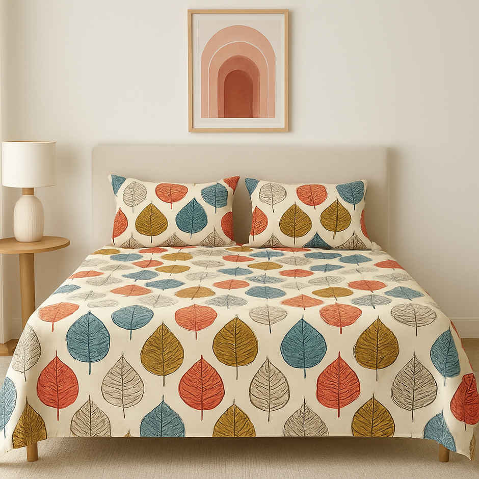 Elegant Weavers Naples Double Bedsheet With 2 Pillow Covers