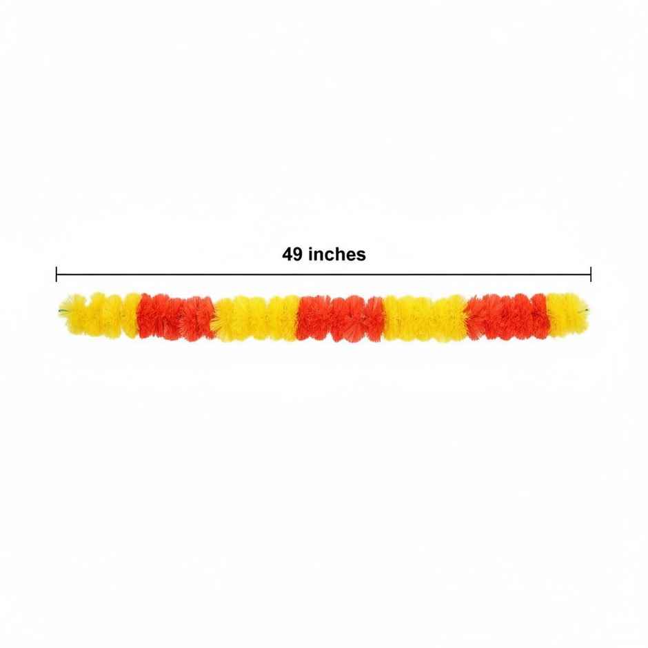 Flower String Bandhanwar | Marigold Paper Design | Yellow & Orange | 2 pcs | Mangal Bhawan