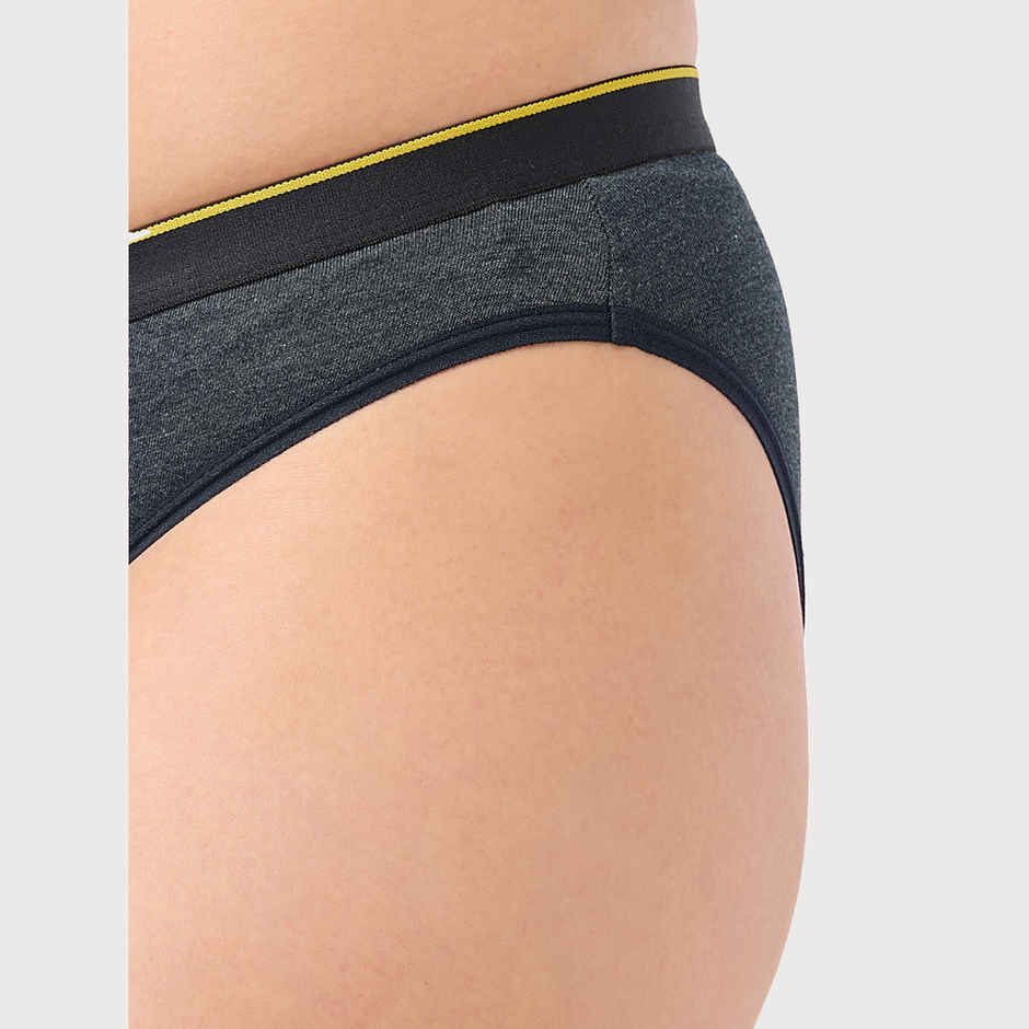 Bummer Women's Micro Modal Elastane Bikini Panties | Charcoal Melange - M