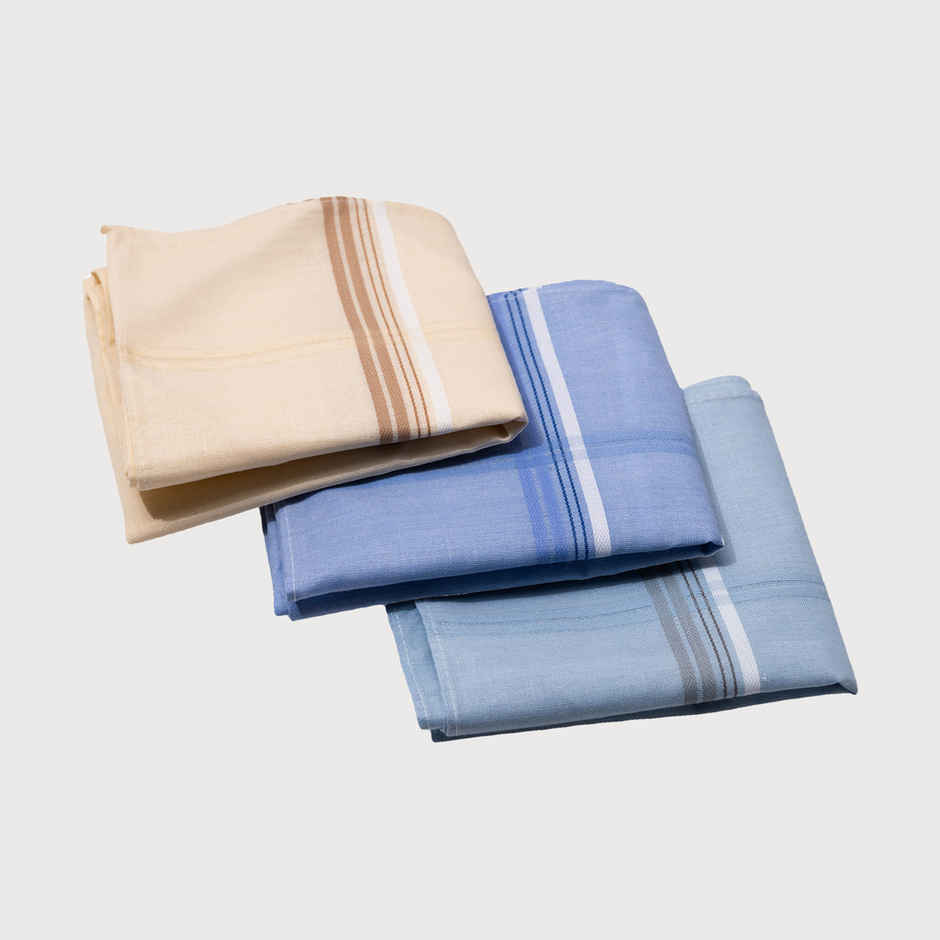 Royal Mart Men's Striped Cotton Handkerchief | Assorted