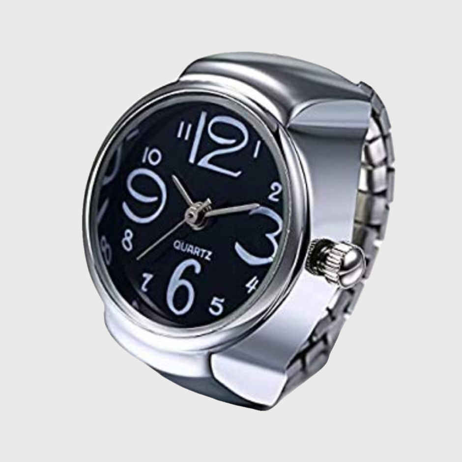 YouBella Jewellery Stylish Finger Ring Watch Jewellery Alloy Silver Plated Ring for Women and Men