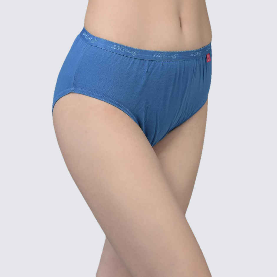 Dollar Missy Women's Combed Cotton Solid Outer Elasticated Hipster Panty | Pack Of 2 | Assorted | M