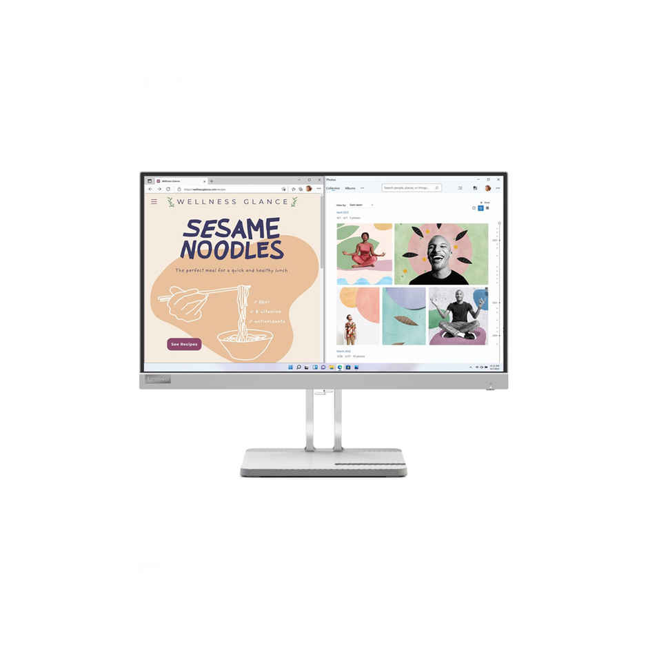 Lenovo L22e-40 21.45 inch FHD Ultraslim Monitor, AMD FreeSync, HDMI, TUV Eye Comfort, Cloud Grey