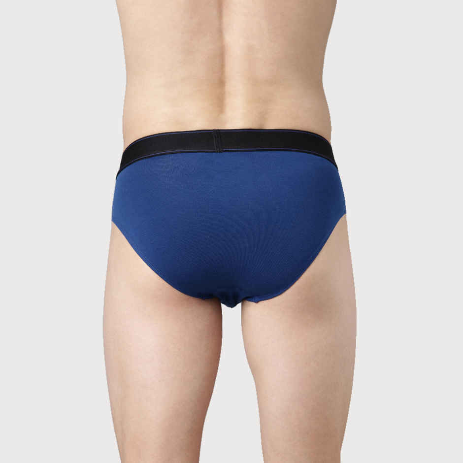 Force Nxt Men's Super Combed Cotton Four Way Stretch Solid Brief | Assorted - M