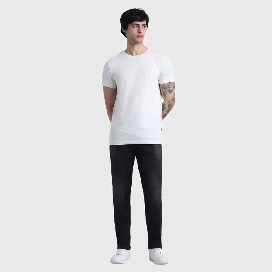 Jack & Jones Men's Cotton Slim fit T-shirt | Cloud Dancer - L