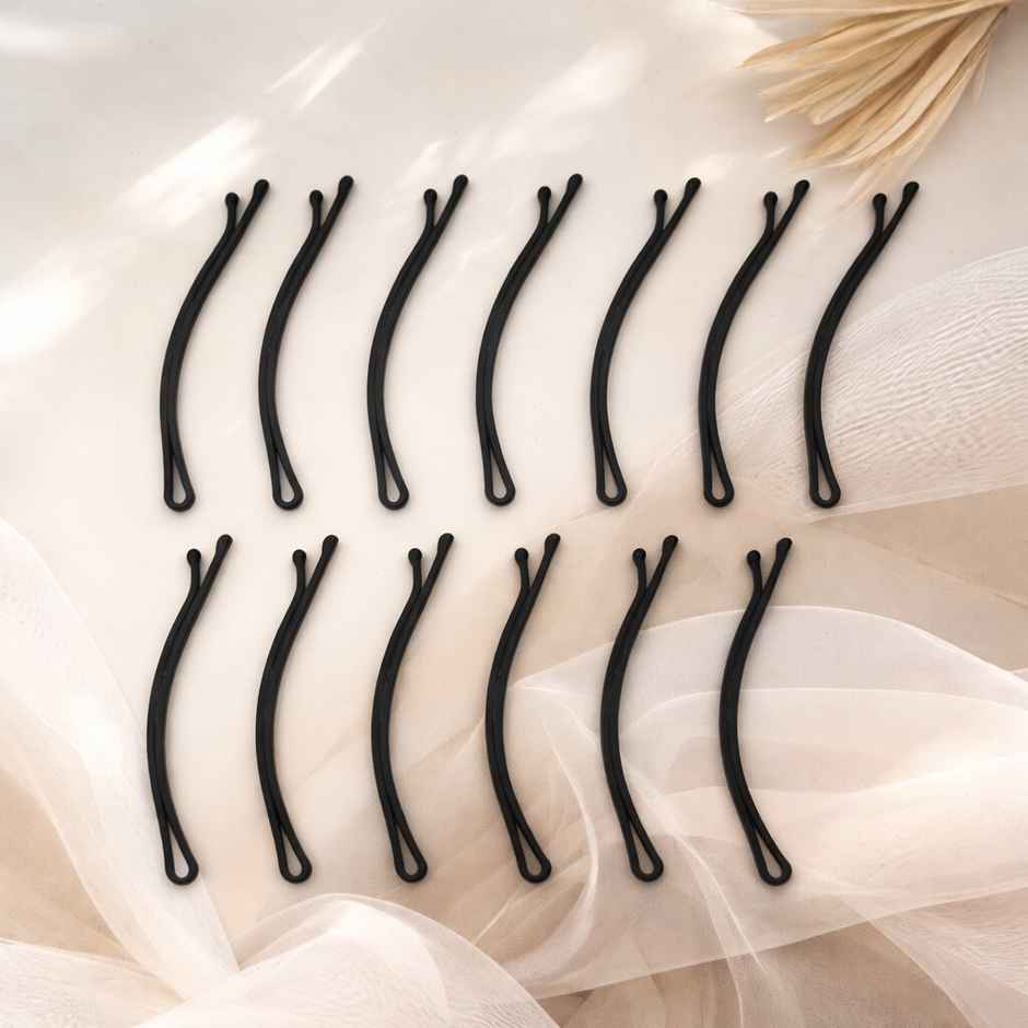 The Opal Factory Hair Accessories | Super Matt Bobby Pins for Girls and Women | Black